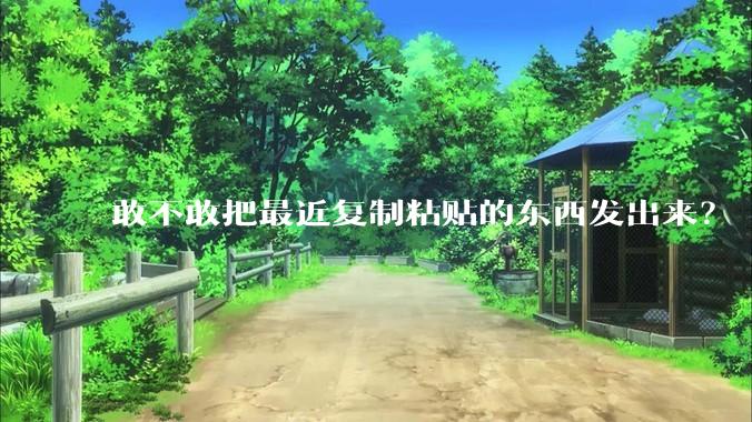 敢不敢把最近复制粘贴的东西发出来？